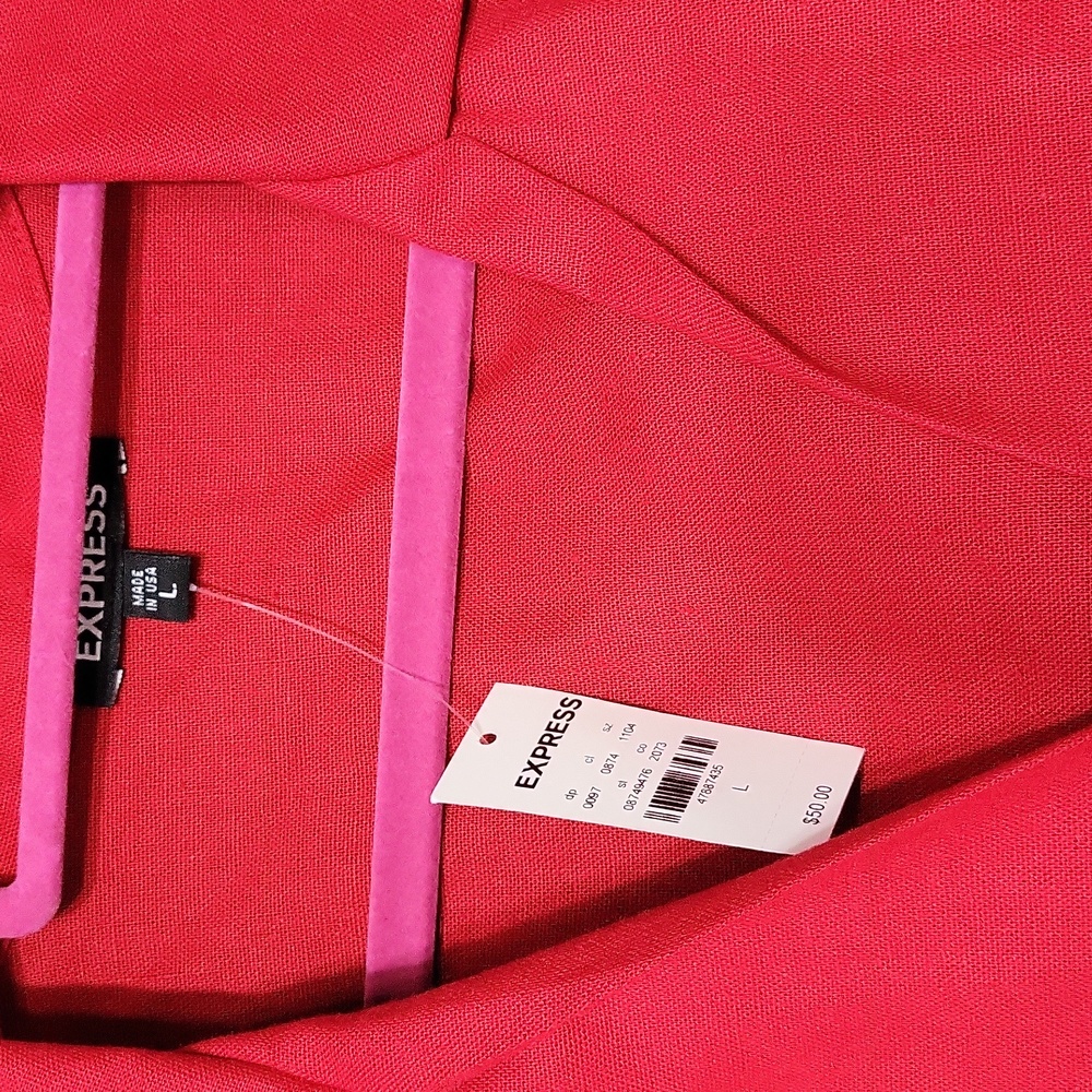 Express Red Women's Top L - Picture 7 of 8